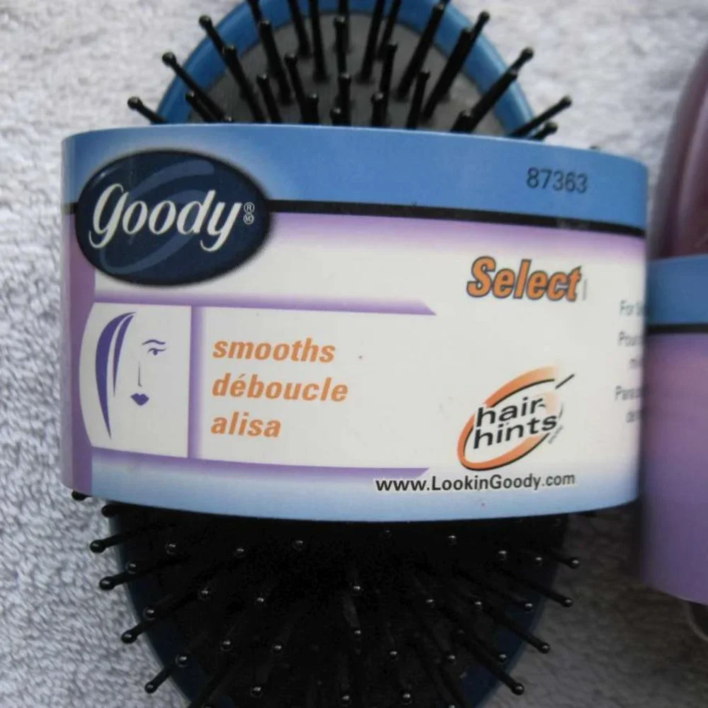 Goody Select Smoothes Cushion Short Mid Length Hair Brush 2000 Sparkly Plastic